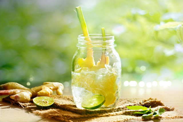 Lemon ginger New Year detox water
